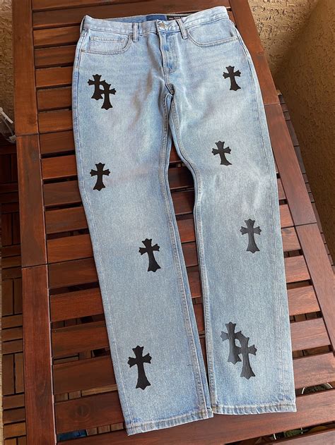 chrome hearts cross jeans replica|chrome hearts jeans.